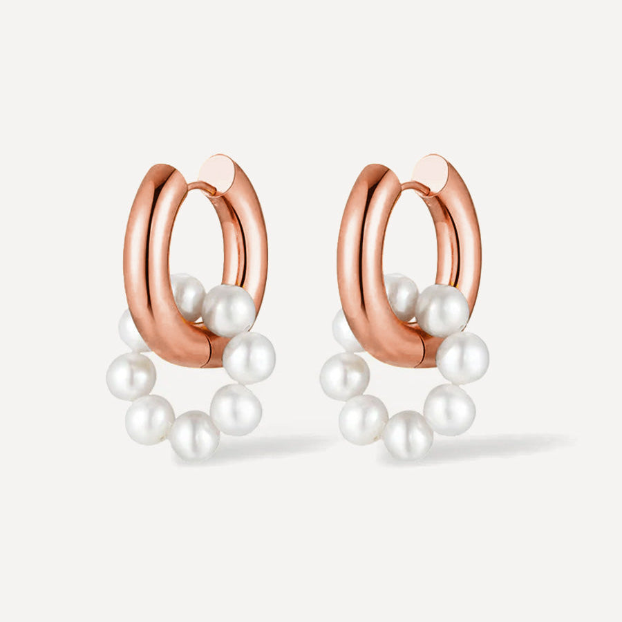 Pearl Hoop Earrings