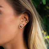 Trio dot stud earrings