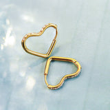 Shining Open Heart Earrings