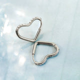 Shining Open Heart Earrings