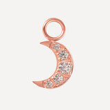 10x8mm Dazzling Moon Earrings-Charm