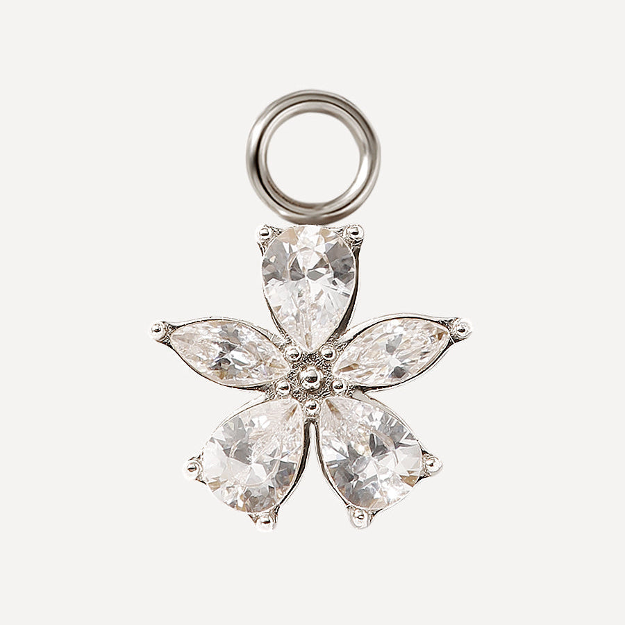 10x10,5mm Floral Spark Earrings-Charm
