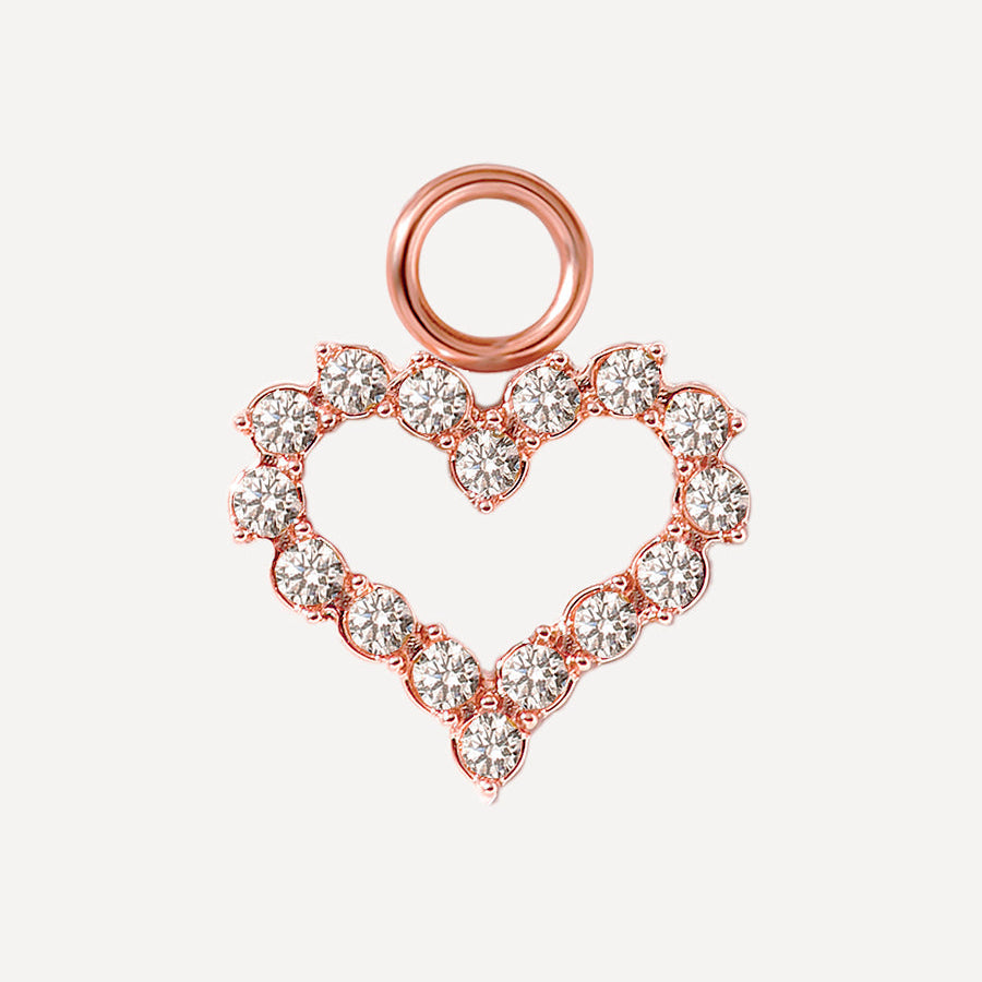 10x11mm Dazzling Love Earrings-Charm