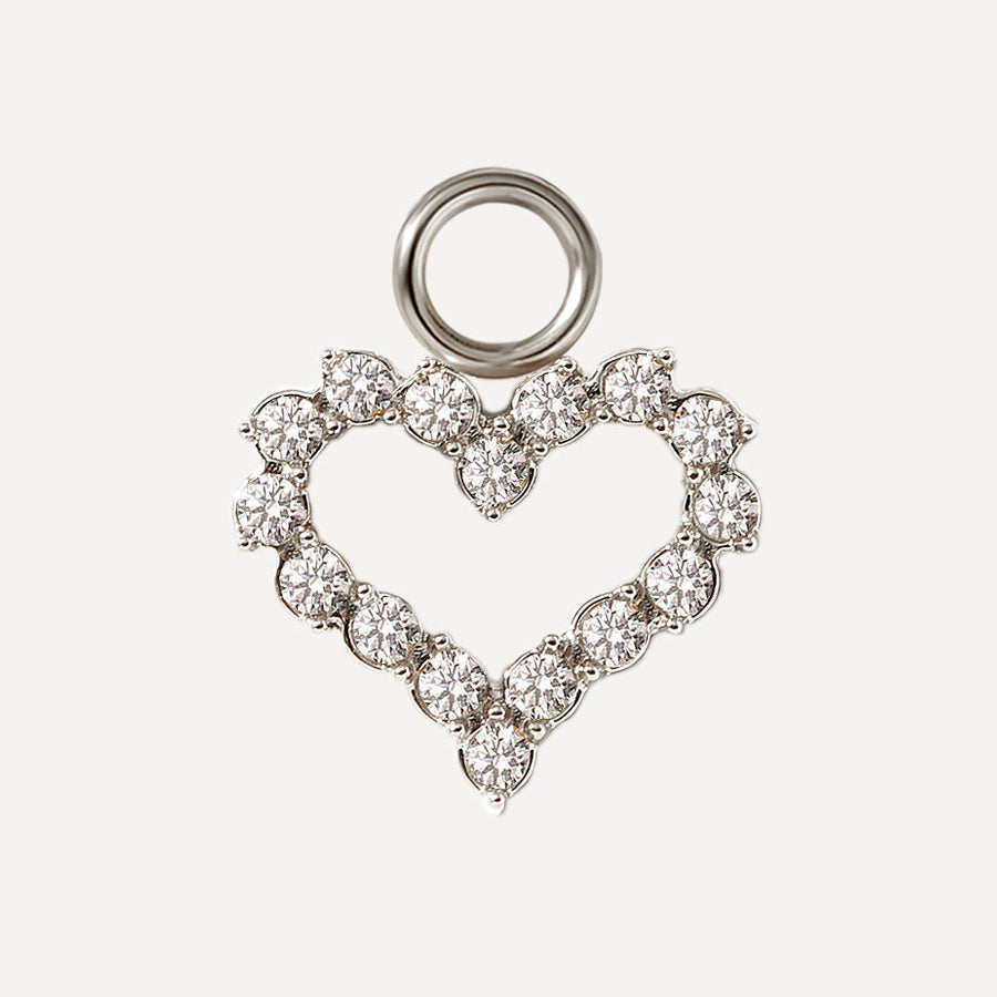 10x11mm Dazzling Love Earrings-Charm