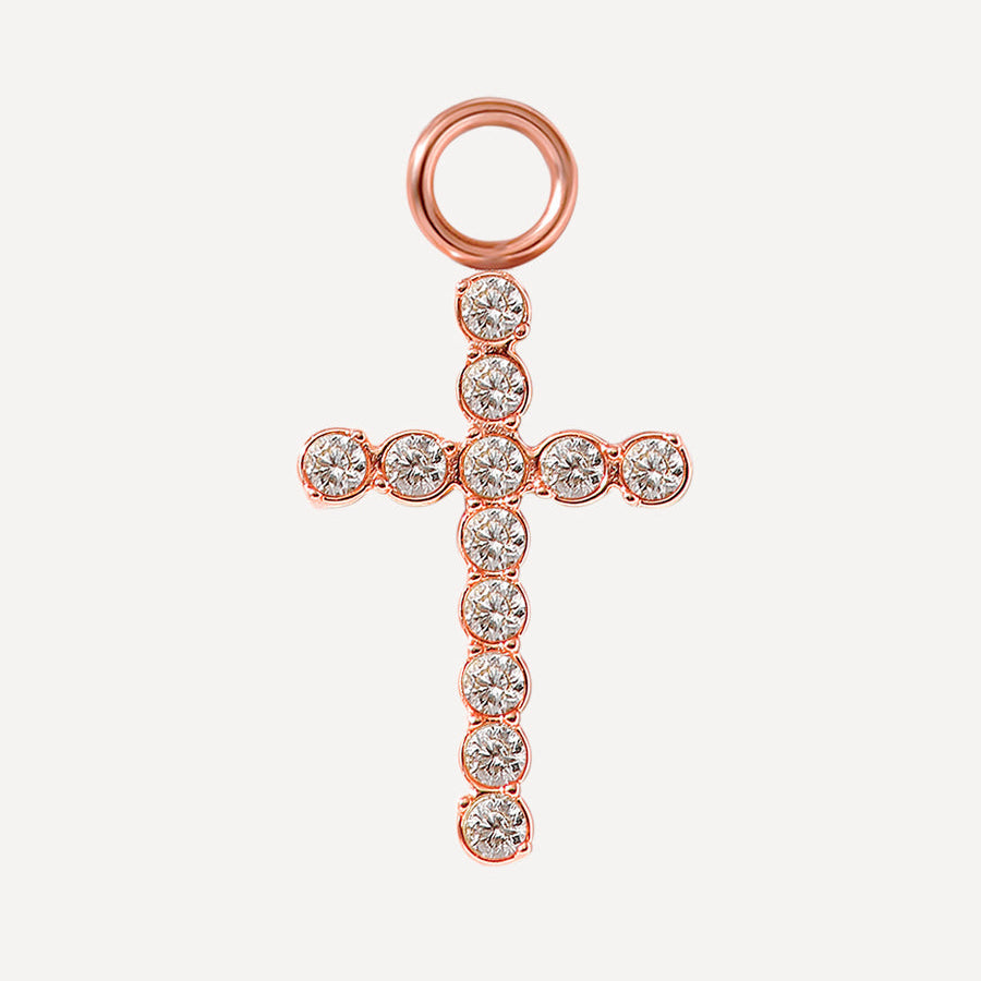 15x10mm Glorious Cross Earrings-Charm