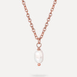 Simple Pearl Pendant Necklace