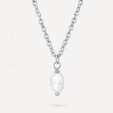 Simple Pearl Pendant Necklace