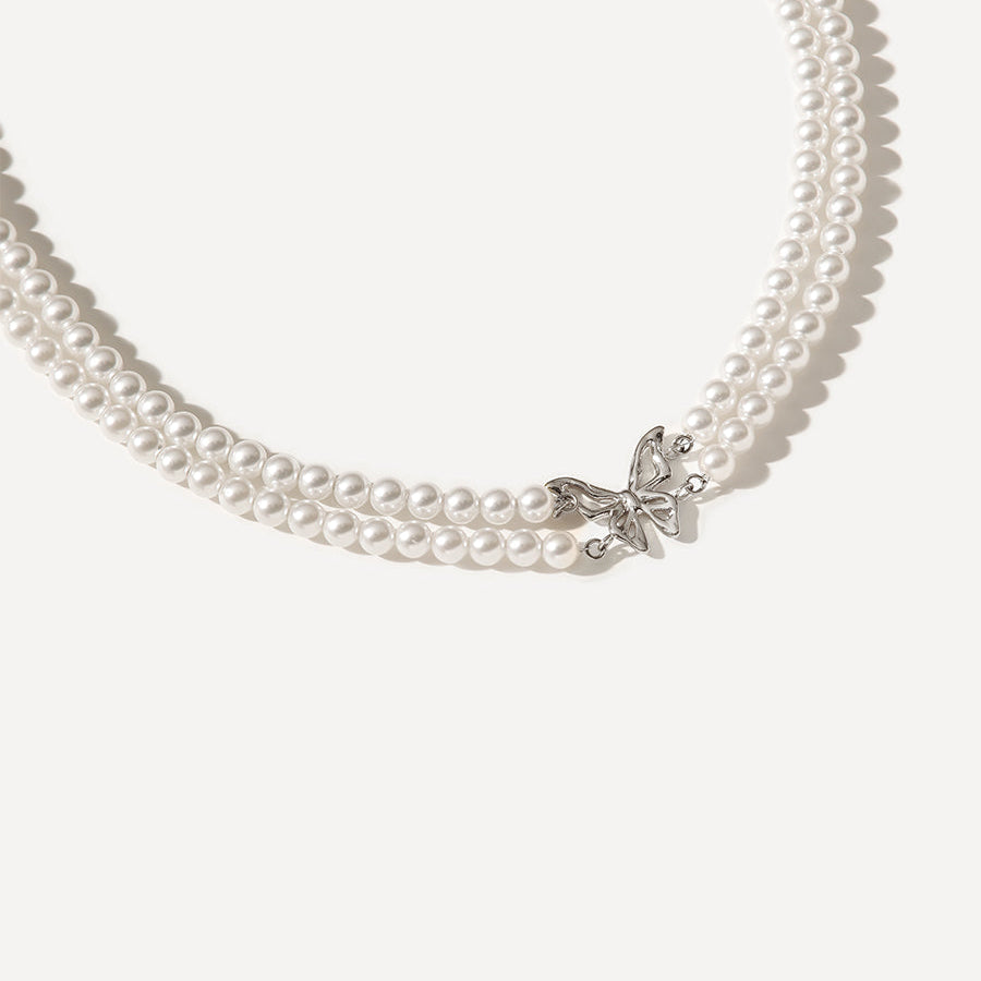 Butterfly Pearl Necklace