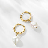 Modern Pearl Earrings