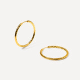 TEXTURED HOOPS LARGE Earrings