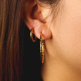 TEXTURED HOOPS LARGE Earrings