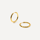 TEXTURED HOOPS MEDIUM Earrings