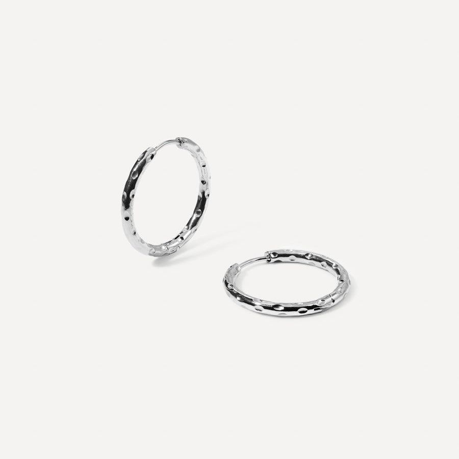 TEXTURED HOOPS MEDIUM Earrings