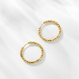 TEXTURED HOOPS MEDIUM Earrings
