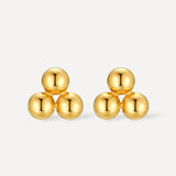 Trio dot stud earrings