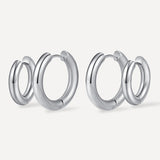 Smooth & Glossy Hoops Earrings Set