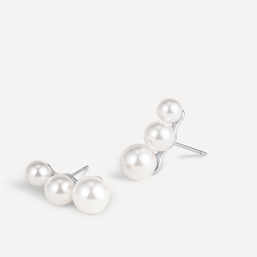 Trio Pearl Earrings