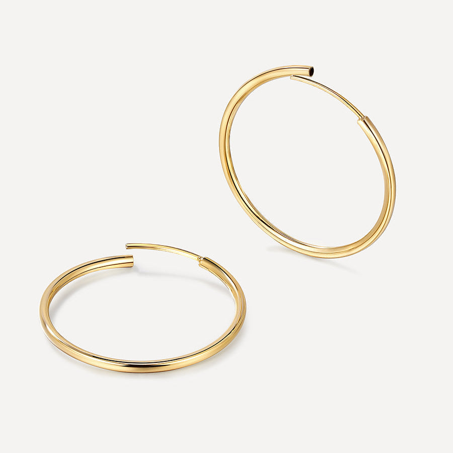 Slim Hoop Large Earrings