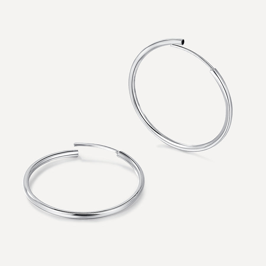 Slim Hoop Large Earrings