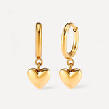 Solemn Heart Earrings