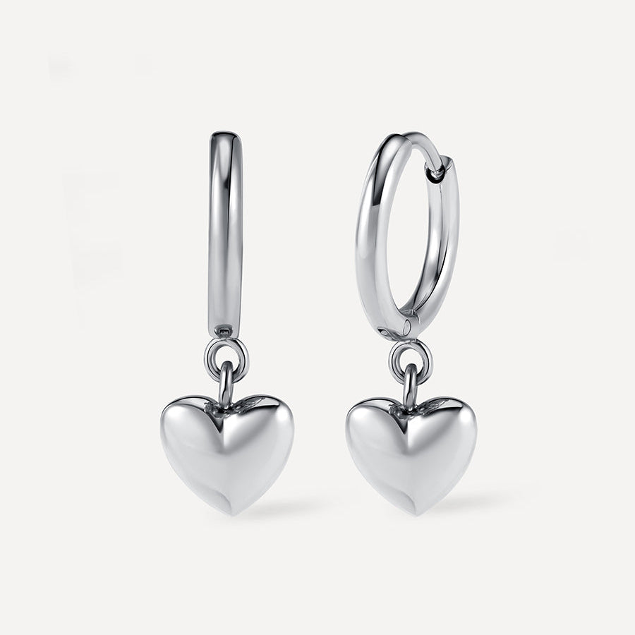 Solemn Heart Earrings