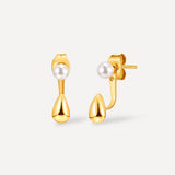 Ocean Drop Pearl Earrings