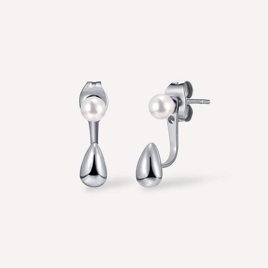 Ocean Drop Pearl Earrings