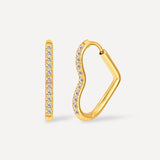 Shining Open Heart Earrings