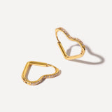 Shining Open Heart Earrings