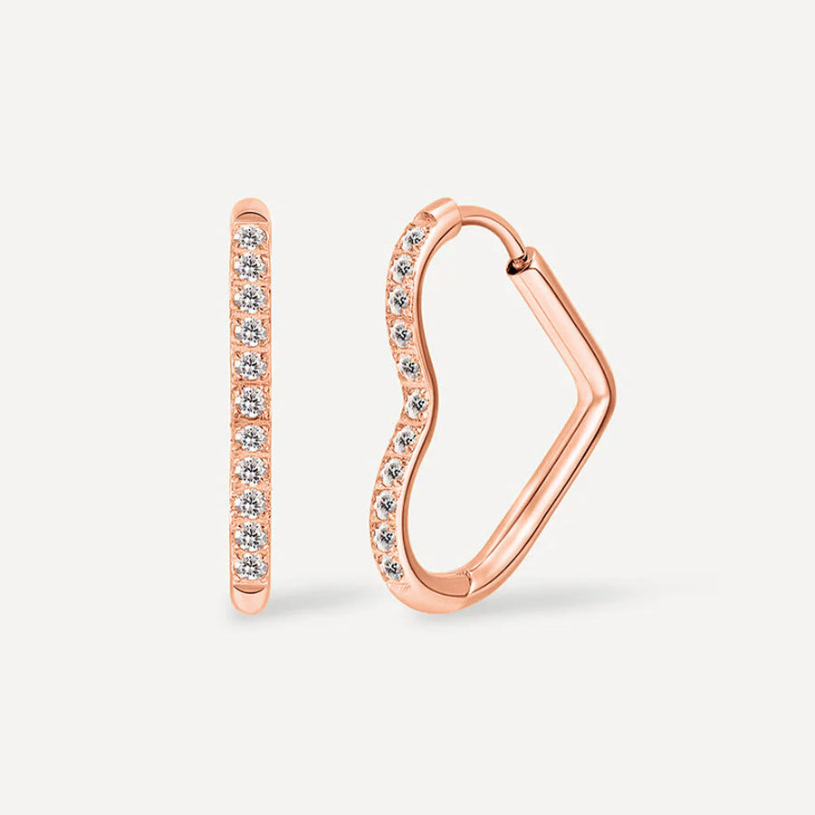Shining Open Heart Earrings