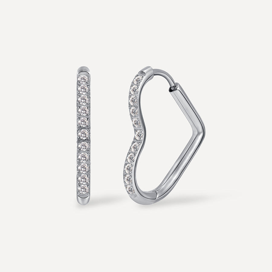 Shining Open Heart Earrings