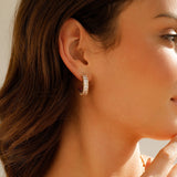 Cubic Crescent Earrings