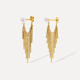 Fringe Pearl Earrings