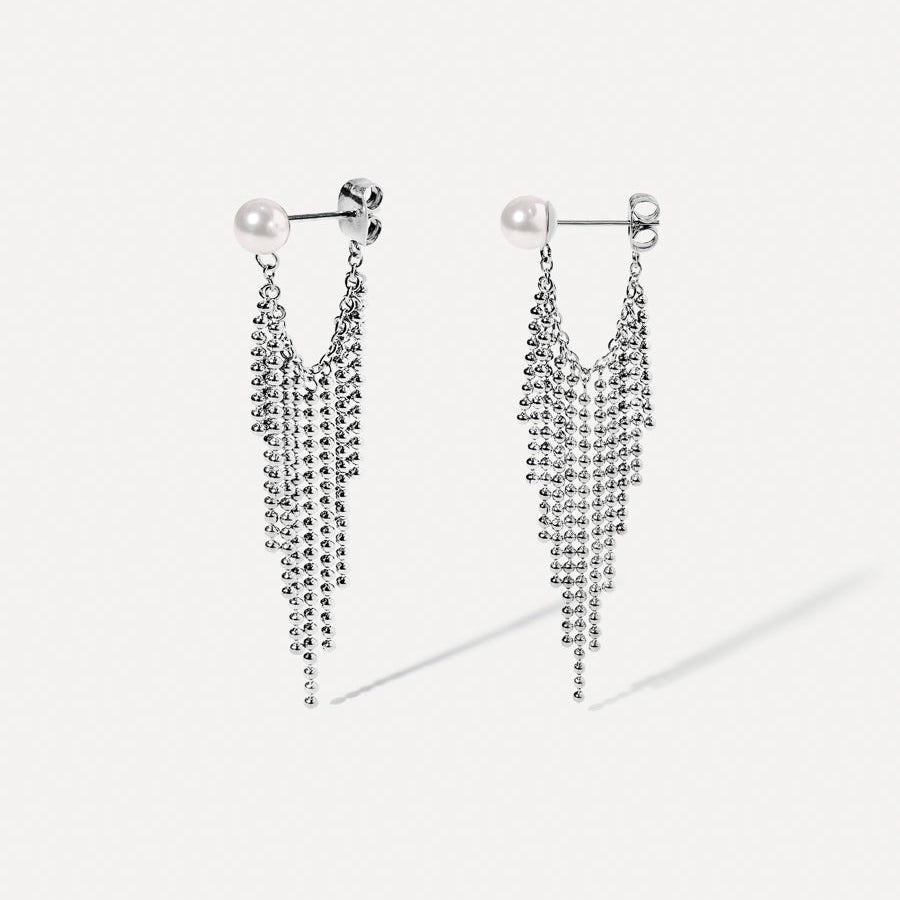 Fringe Pearl Earrings