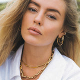 TEXTURED HOOPS MEDIUM Earrings