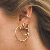 TEXTURED HOOPS MEDIUM Earrings